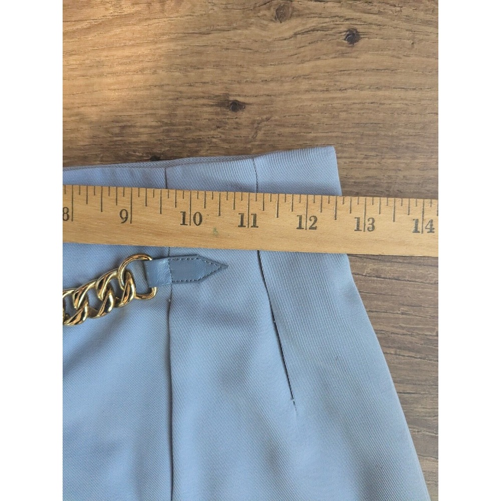 Celine Women's 100% Laine Wool Mid-length Blue Skirt Size Small (MINT) - Picture 8 of 9